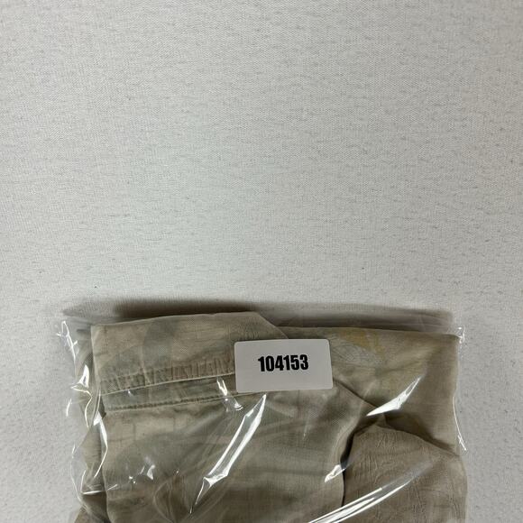 Island Republic 100% Silk Hawaiian Button Up Shirt Men's XL Relaxed Beige Yellow - Picture 8 of 8